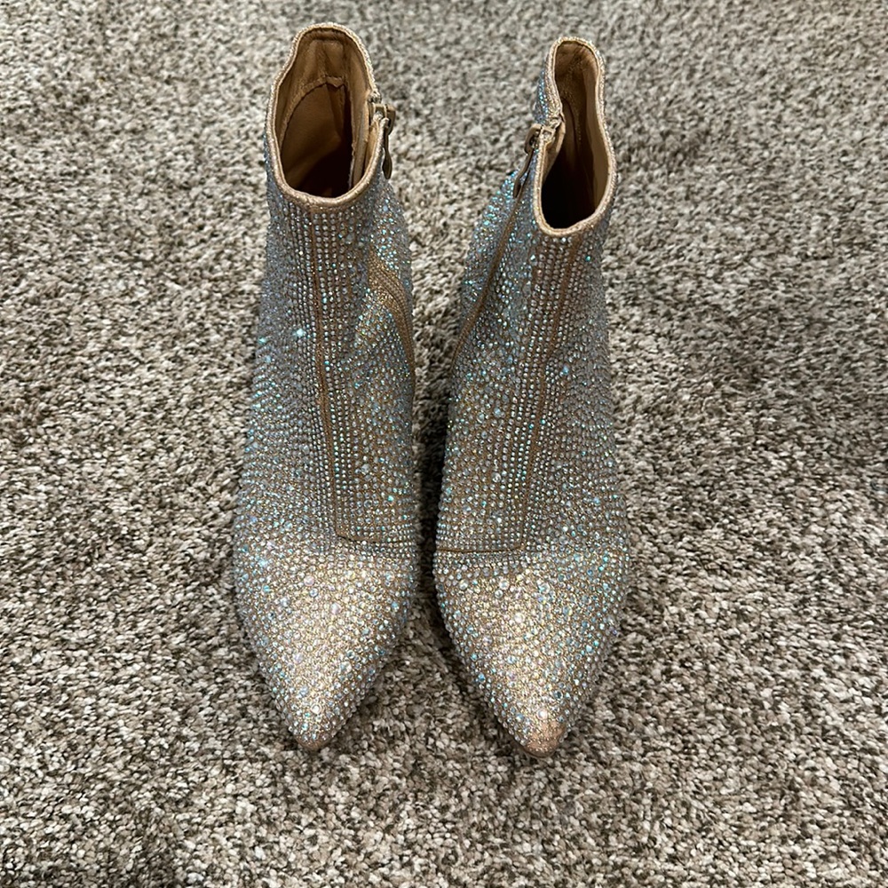 Super Cute Rhinestone Booties, Like New!